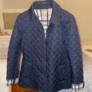Navy Burberry Brit Copford Quilted Jacket